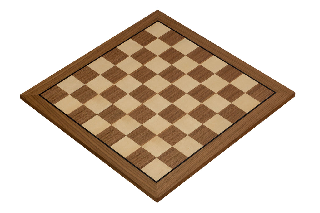 Chess Board No.6 Walnut 58mm – Black Stripes (No Notation) – image 2