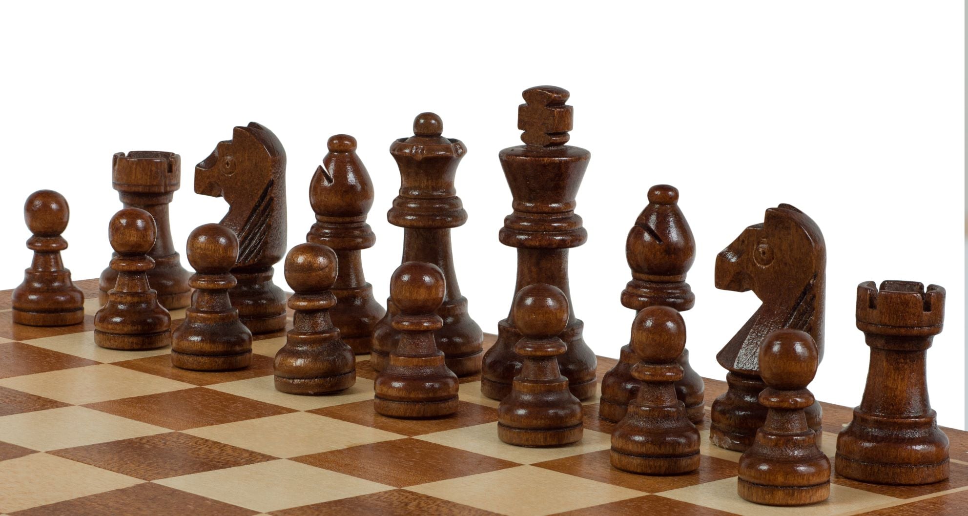 Magnetic Chess Set 12" – Walnut & Maple Folding Board with Notation – image 4
