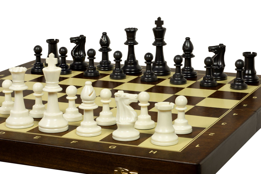 Training Chess Set 48cm – Brown Board 50mm with Staunton 96mm King