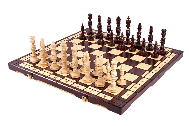 GALANT Chess Set 58x58cm – Hand-Carved Linden Wood Folding Board – image 6