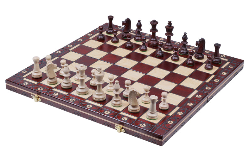 CONSUL New Line Chess Set 49x49cm – Weighted Hornbeam & Sycamore Folding Board – image 9