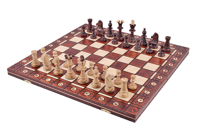CONSUL Chess Set 48x48cm – Hand-Carved Hornbeam & Sycamore Folding Board – image 7