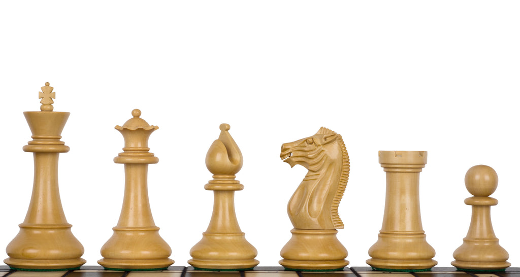 Pershing Chess Pieces 4.25" – Redwood & Boxwood, Premium Indian – image 4