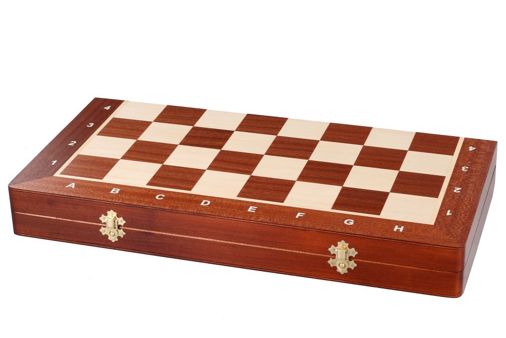 Tournament Chess Set No.4 - French Ebonised 3" King with Intarsia Board – image 6