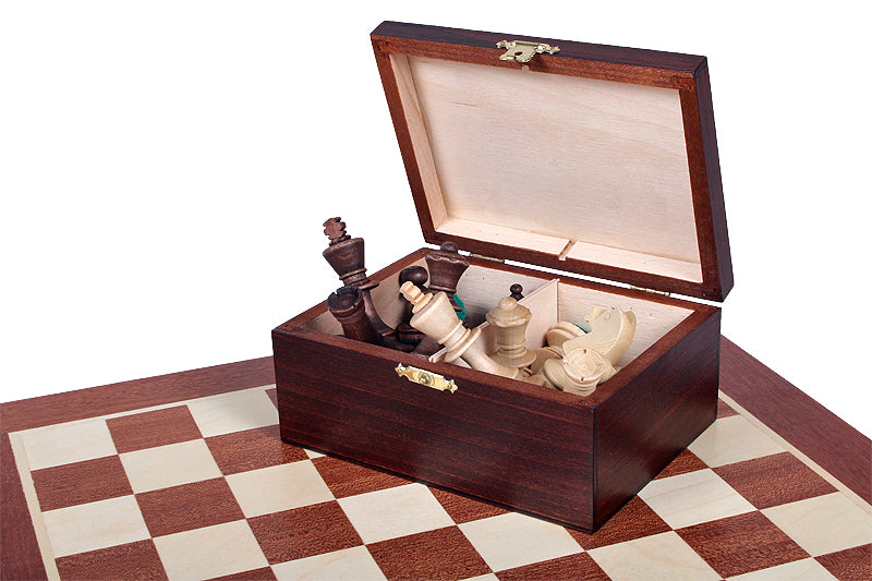 Staunton No.4 Chess Pieces 78mm – Wooden Set in Storage Case – image 3