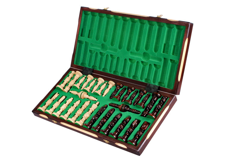 GALANT Chess Set 58x58cm – Hand-Carved Linden Wood Folding Board – image 8