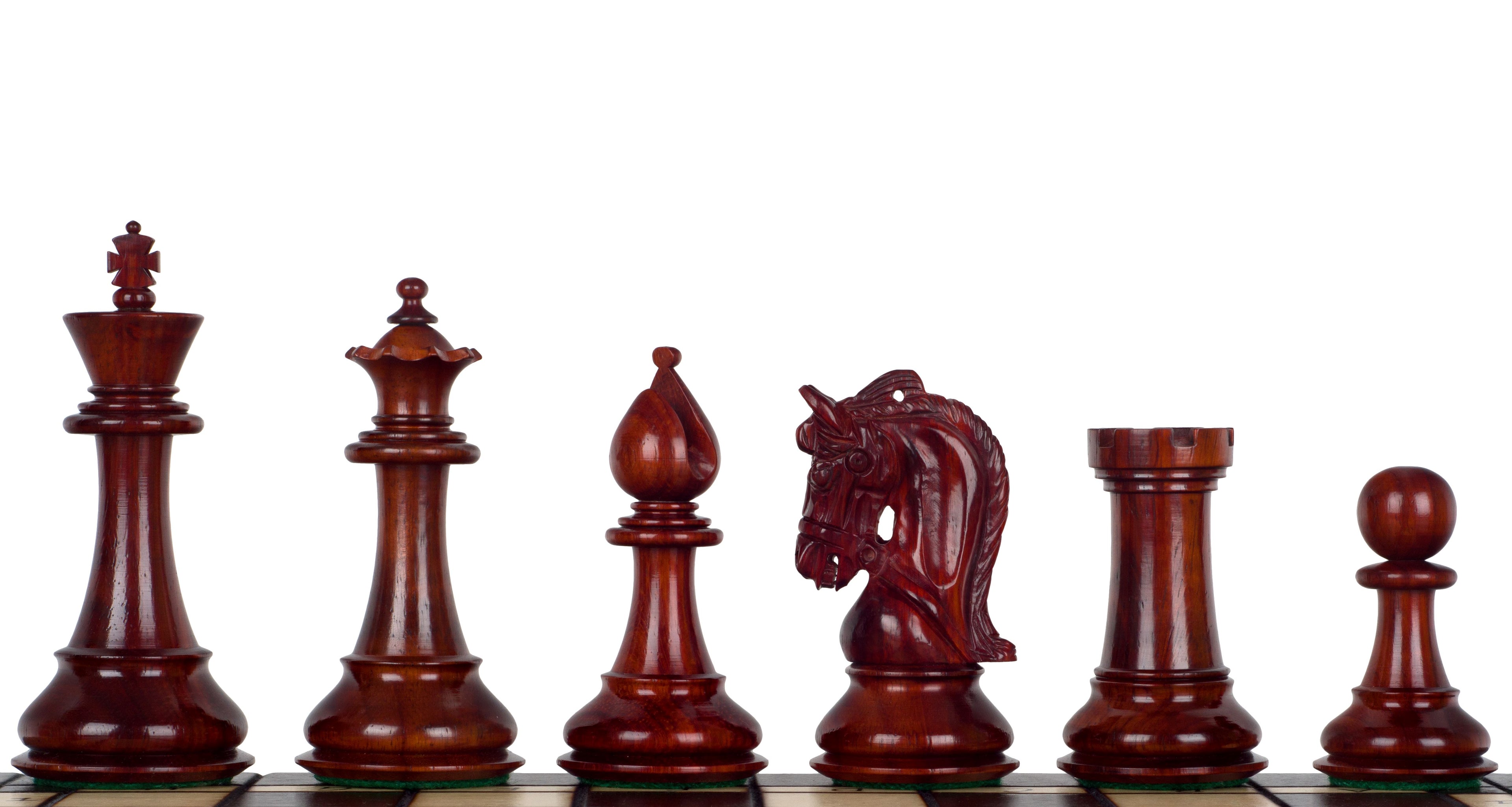 Corinthian Chess Pieces 4" – Redwood & Boxwood, Premium Indian – image 3
