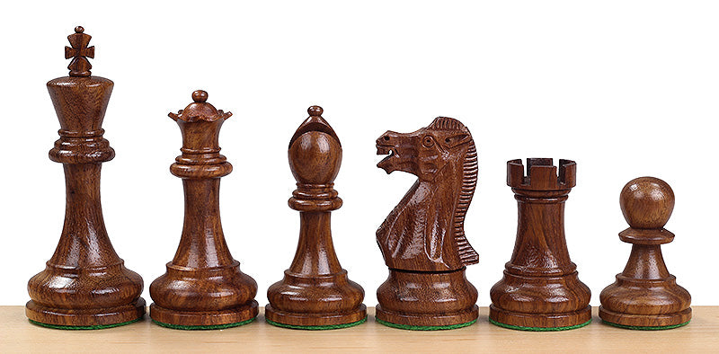 Executive Chess Pieces 3.75" – Acacia & Boxwood Weighted Set – image 2