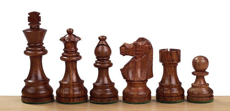 Chess Set No.6 – Sapele Board + 3.75" French Acacia Pieces – image 4