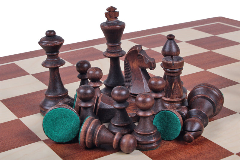 Staunton No.6 Chess Pieces 96mm – Carved Wooden Set in Storage Case – image 8