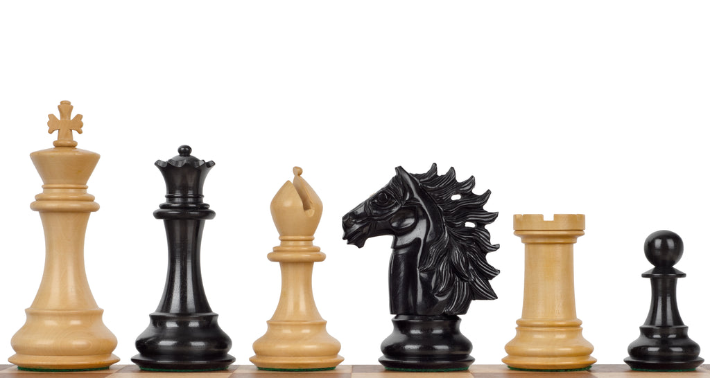 Baggio Chess Pieces 4" – Ebony & Boxwood Weighted Luxury Set