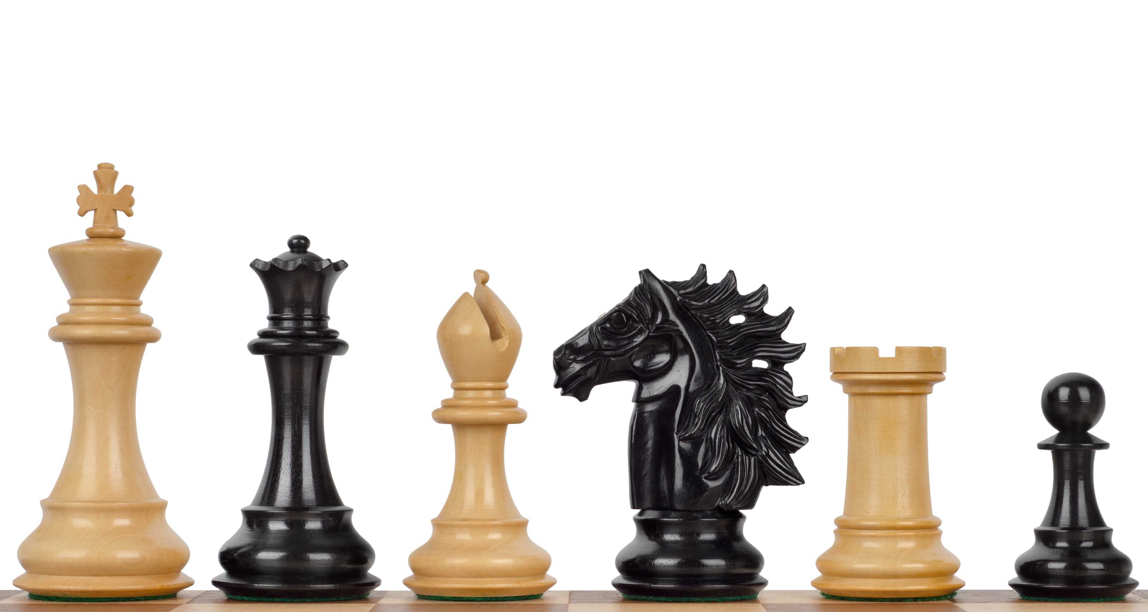 Baggio Chess Pieces 4" – Ebony & Boxwood Weighted Luxury Set