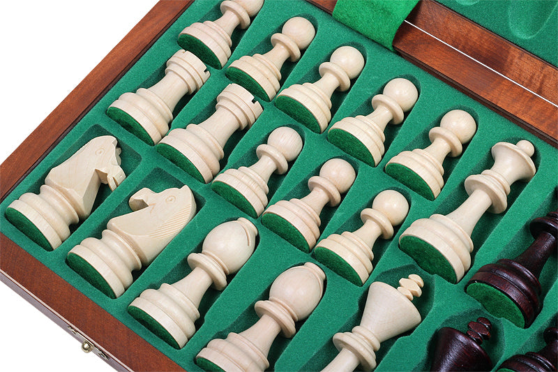 Tournament Chess Set No.7 50x50cm – Mahogany & Sycamore Inlaid Board – image 4