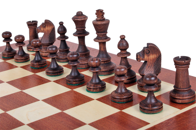 Staunton No.4 Chess Pieces 78mm – Wooden Set in Storage Case – image 6