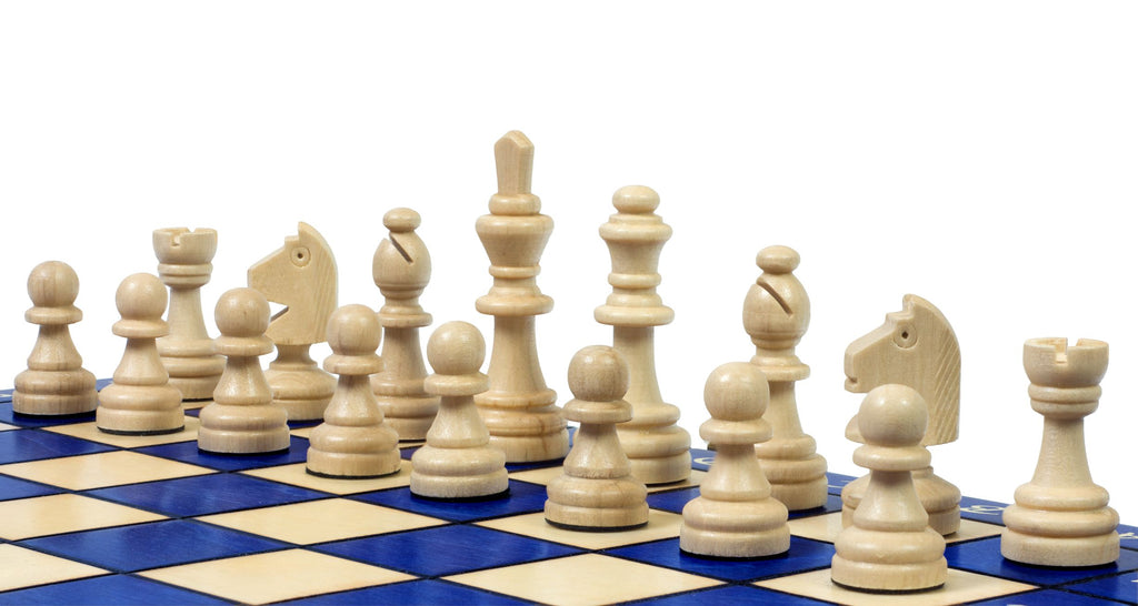 Magnetic Chess Set Blue 28cm – Folding Travel Board with Insert – image 6
