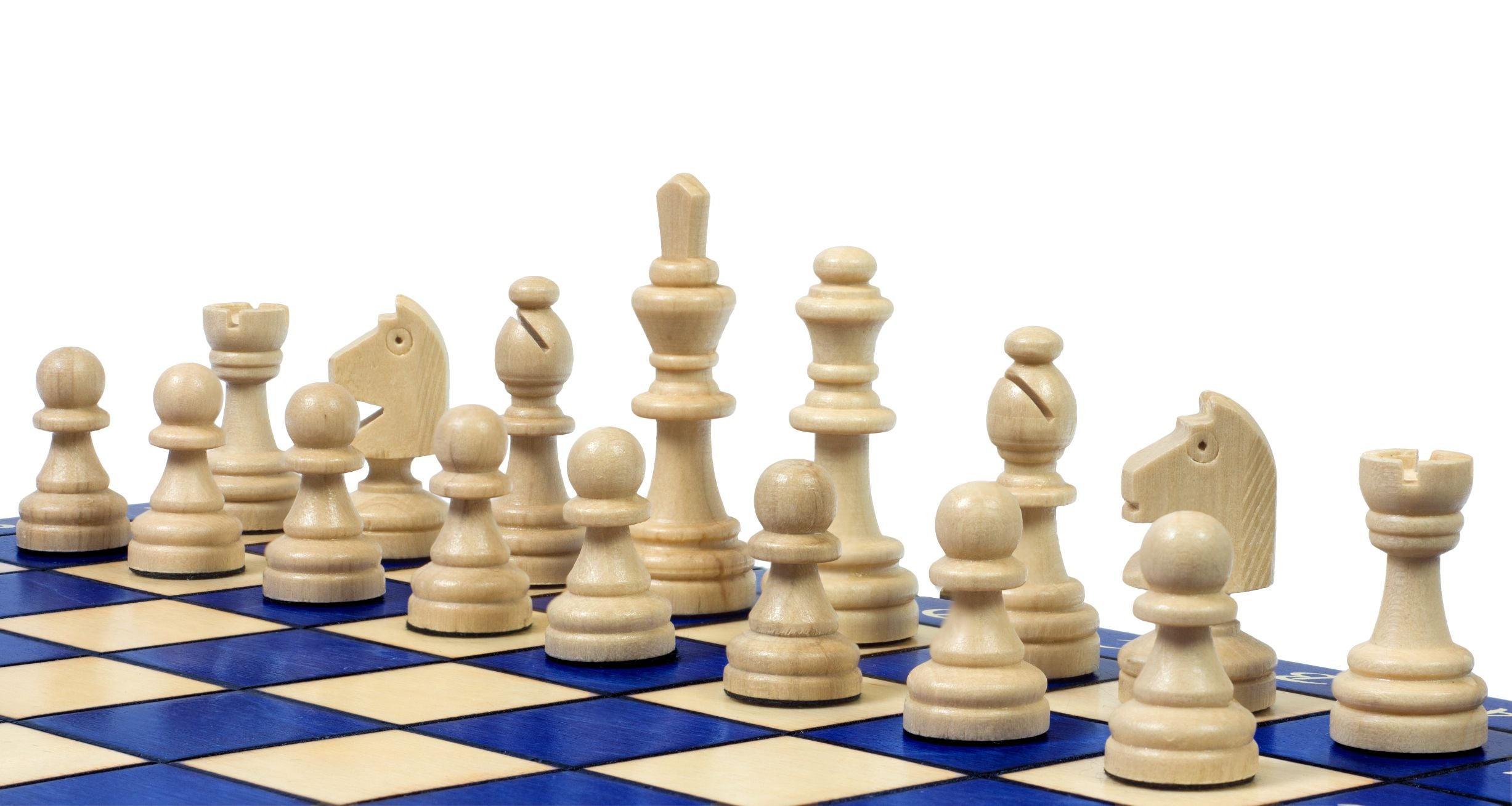 Magnetic Chess Set Blue 28cm – Folding Travel Board with Insert – image 6