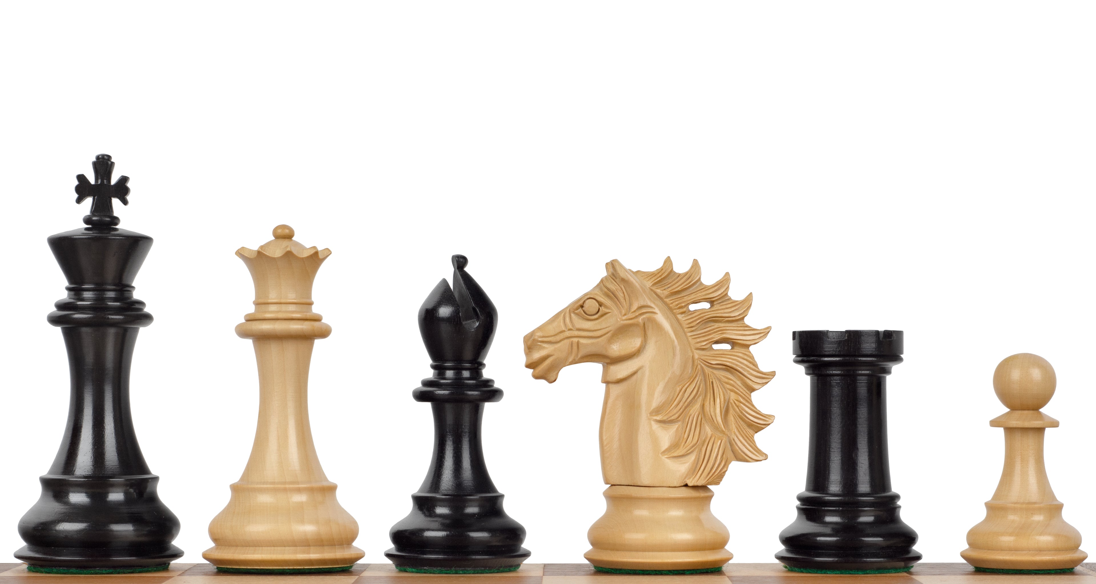 Baggio Chess Pieces 4" – Ebony & Boxwood Weighted Luxury Set – image 4