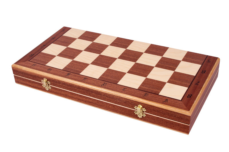 Chess Set Indian Large 50x50cm - Hand-Carved Hornbeam Mahogany Inlay Folding – image 4