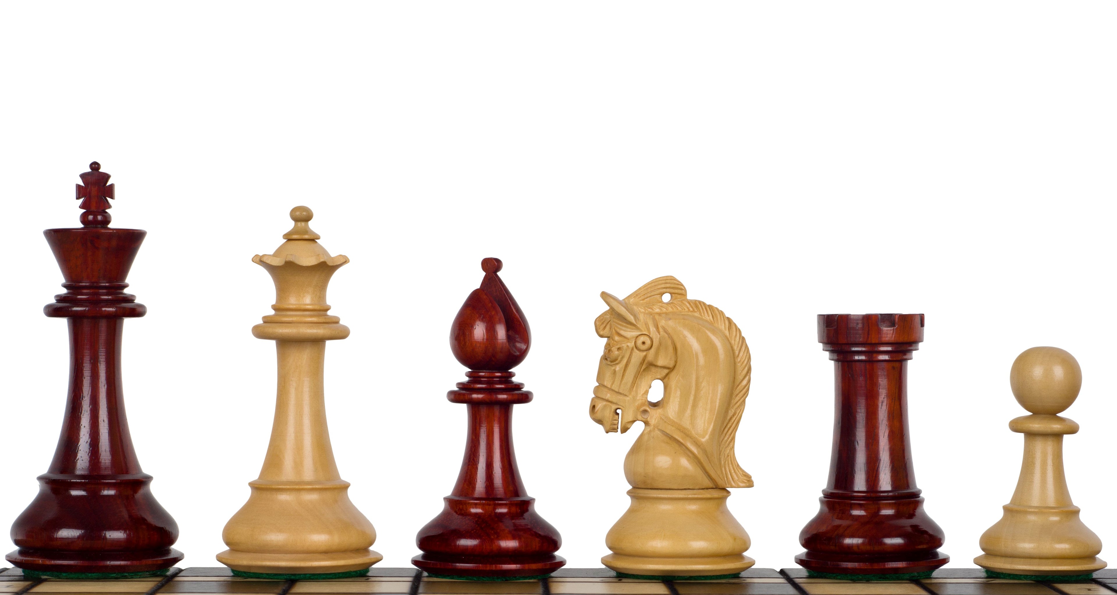 Corinthian Chess Pieces 4" – Redwood & Boxwood, Premium Indian – image 4