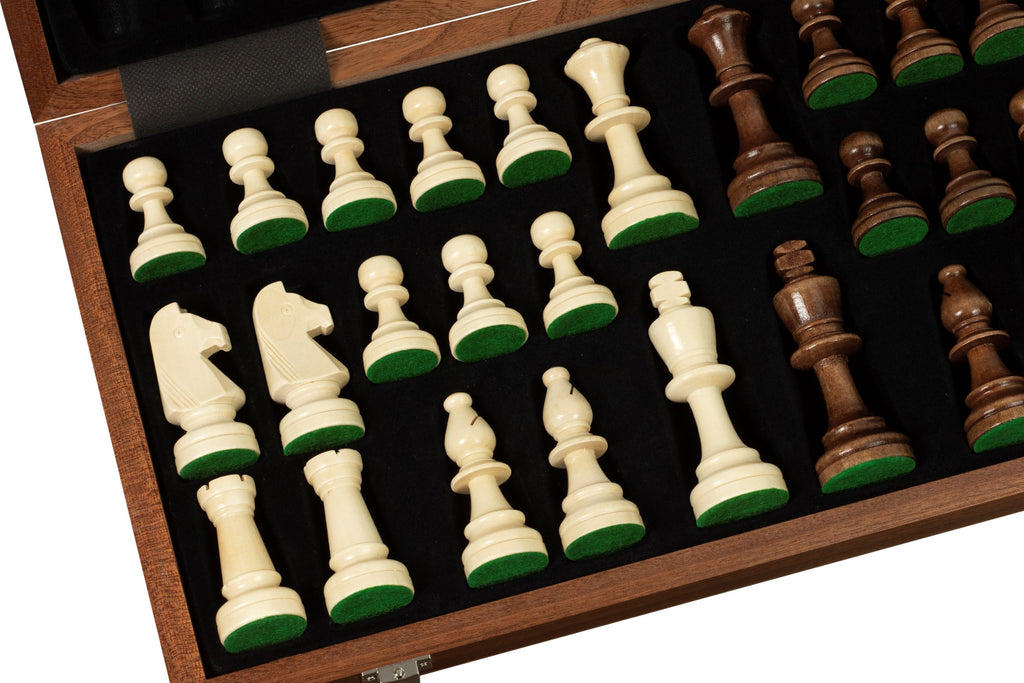 Sunrise Tournament Chess No.5 Exclusive – Sapele Board & Staunton Pieces – image 2