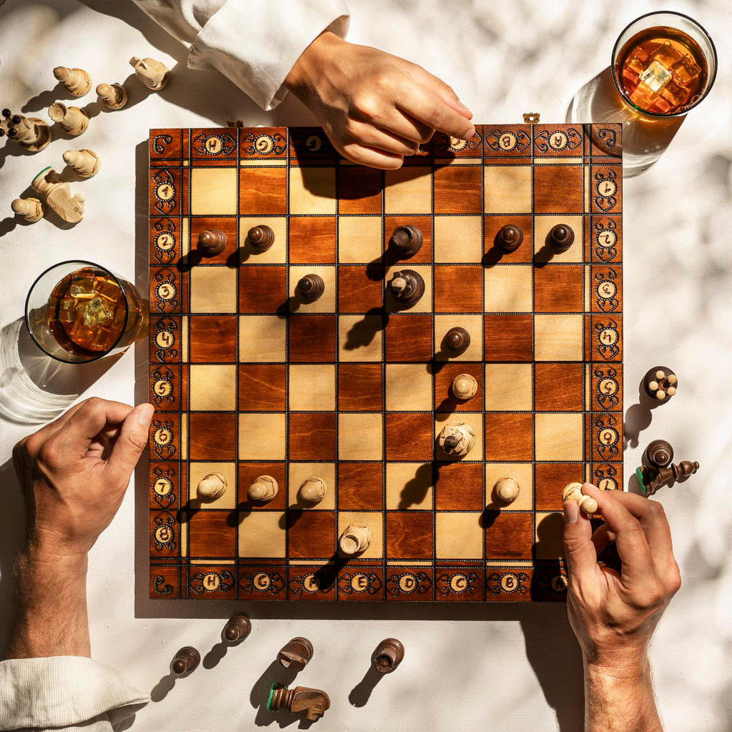 SENATOR Chess Set 42x42cm – Classic Weighted Pieces Folding Board