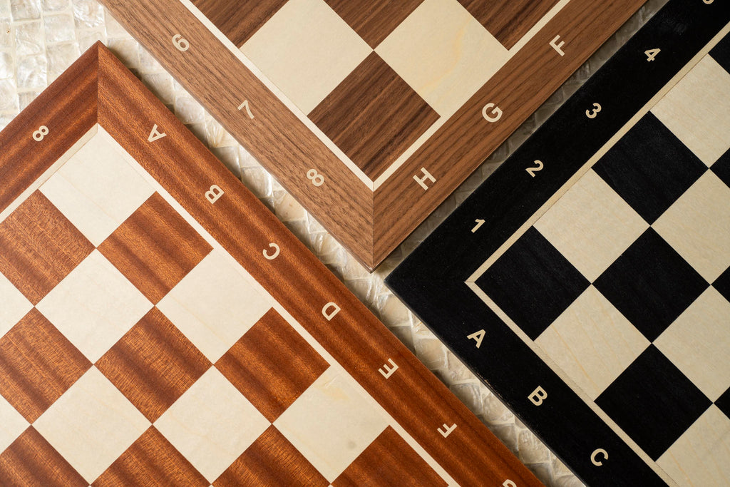 Chess Board 40×40 cm – Mahogany & Sycamore, with Notation – image 2