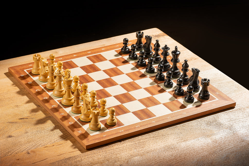 Chess Board 48×48 cm – Mahogany & Sycamore, with Notation – image 9