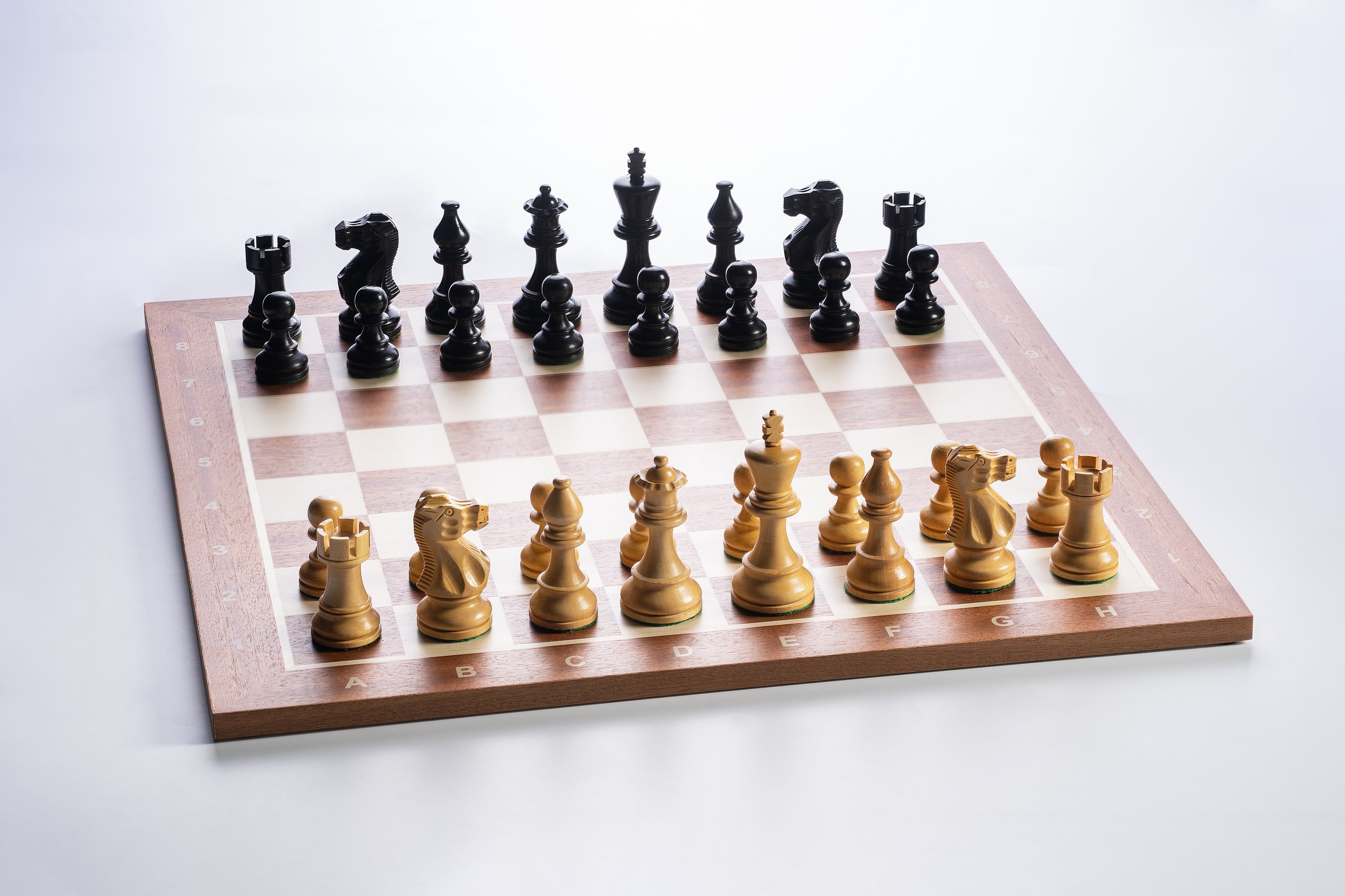 Chess Board 48×48 cm – Mahogany & Sycamore, with Notation – image 10