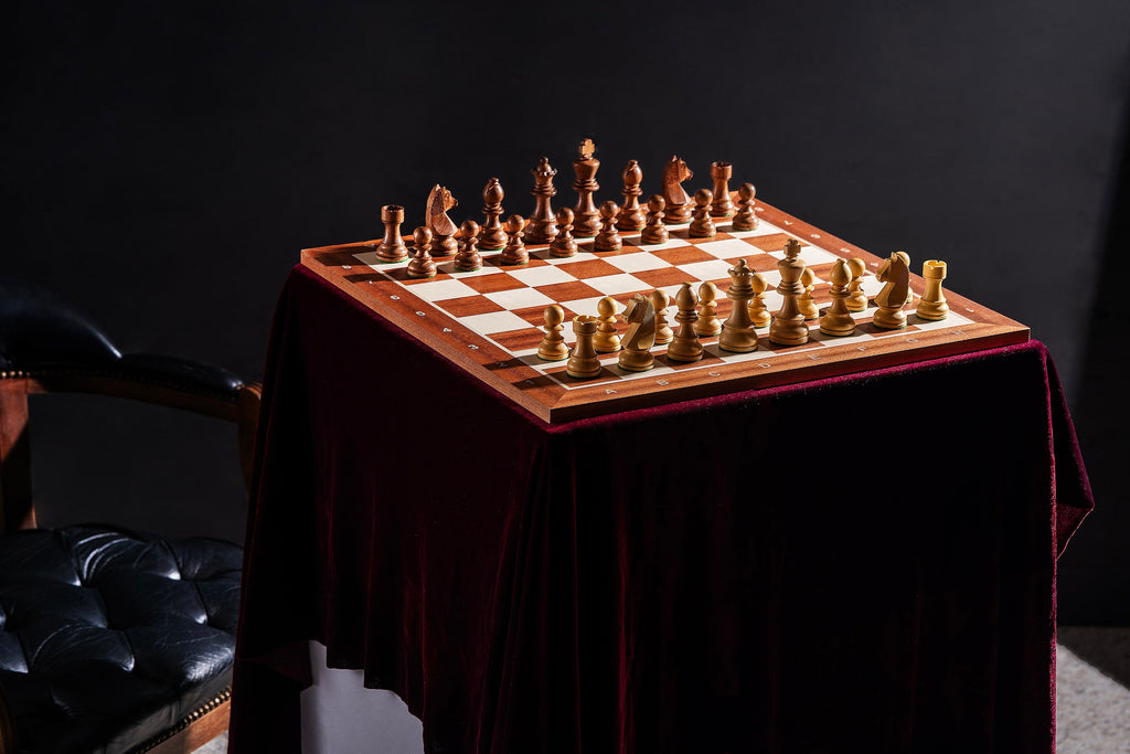 Chess Board 48×48 cm – Mahogany & Sycamore, with Notation – image 6