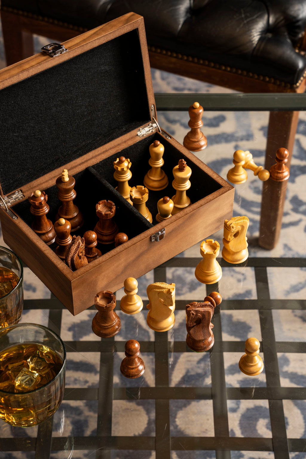 Chess Piece Chest Walnut 24×15×8.5cm – Compact Storage Box – image 6