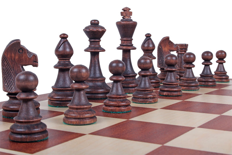 Staunton No.6 Chess Pieces 96mm – Carved Wooden Set in Storage Case – image 3