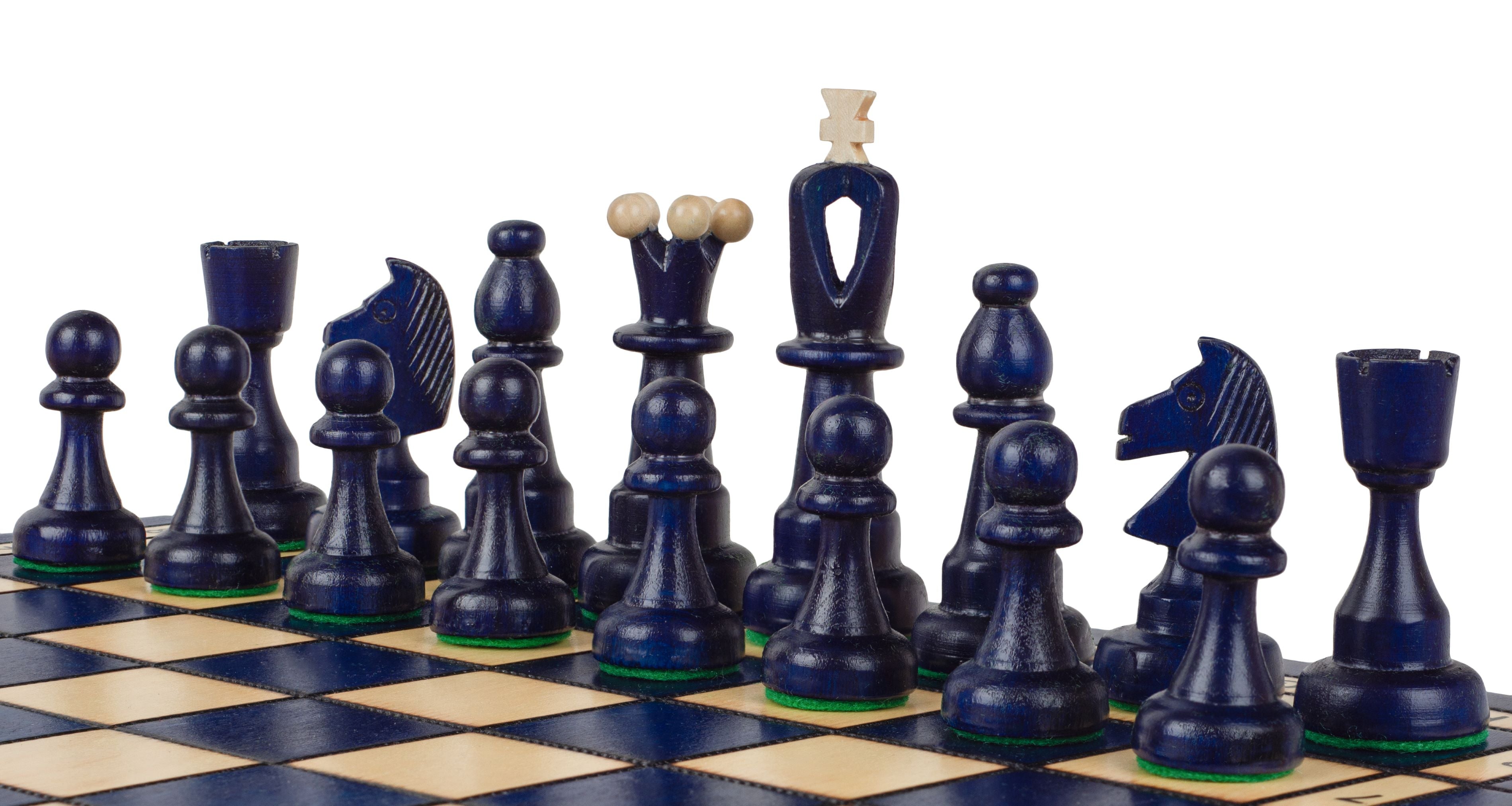 ACE Chess Set – Blue, 42cm Folding Board with Pieces – image 4
