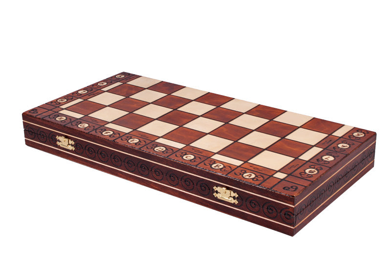 AMBASSADOR Luxury Chess Set 54x54cm – Premium Hornbeam & Sycamore Folding Board – image 7
