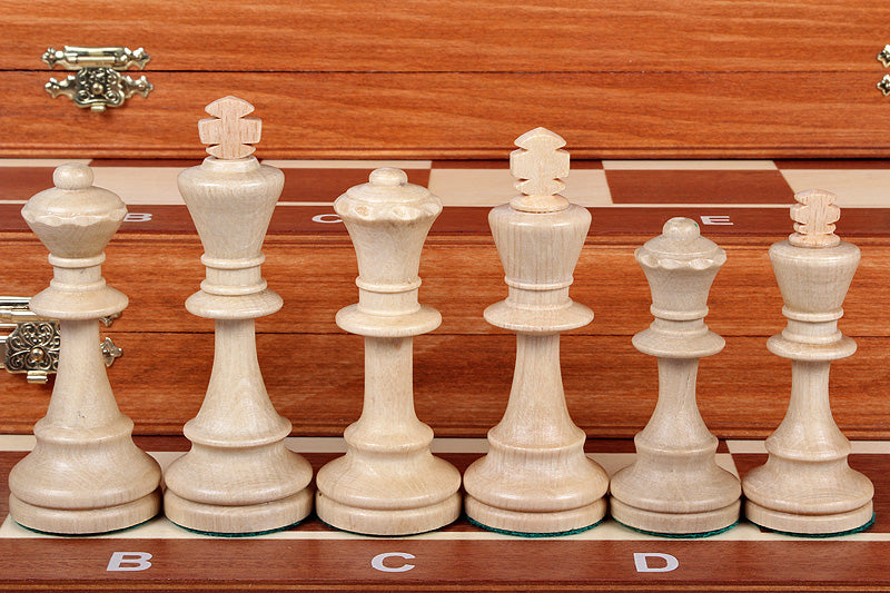 Tournament Chess Set No.6 54x54cm – Inlaid Case with Staunton Pieces – image 6