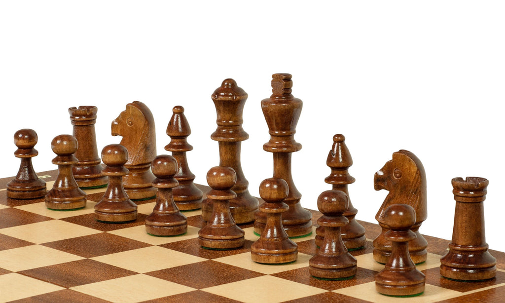 Sunrise Tournament Chess No.4 Exclusive – 38cm Sapele Board & Pieces – image 3