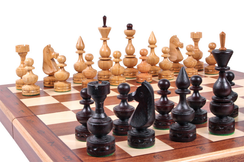 DEBUT Chess Set 48x48cm – Cherry Wood with Mahogany & Sycamore Inlay – image 9