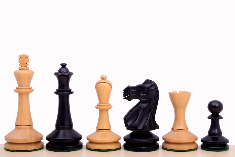 Blackmore Chess Pieces 3.75" – Ebonized & Boxwood Weighted Premium Set