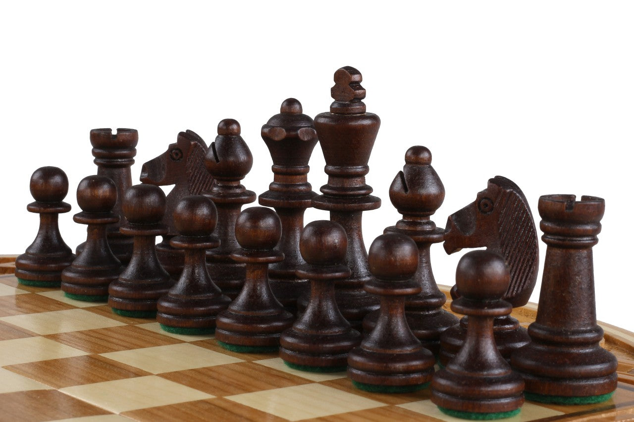 Chess Rubin - Hand-Carved Round Case 33cm Complete Set – image 8