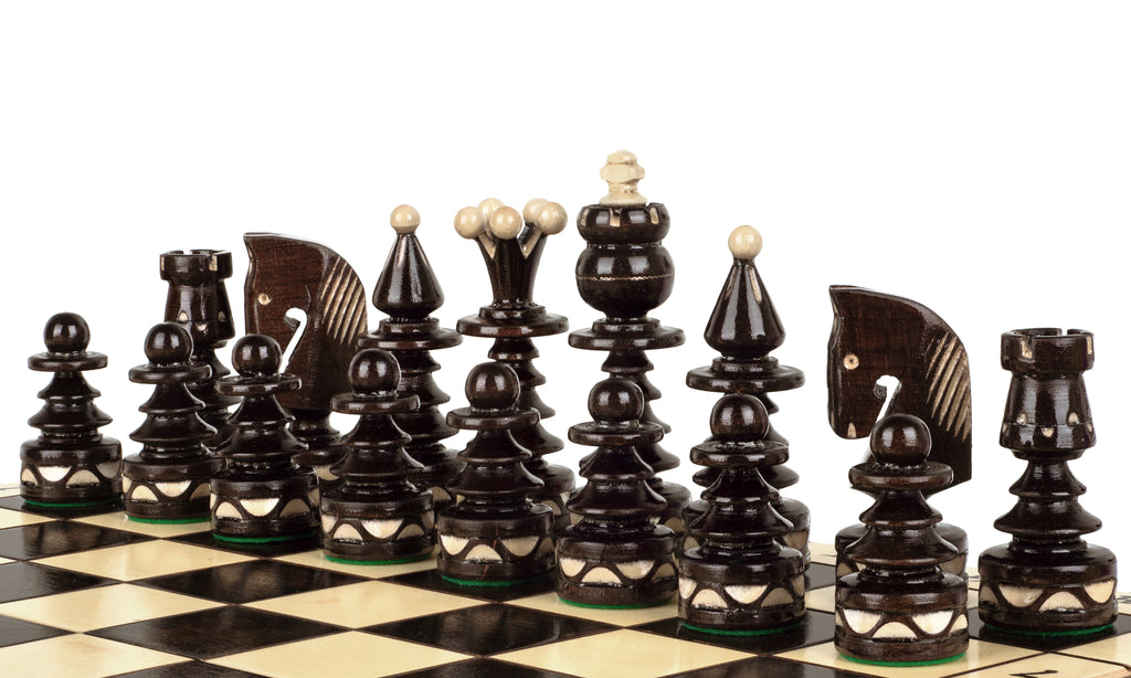 CHOIN Chess Set 50x50cm – Christmas Tree Style Hand-Carved Hornbeam – image 5