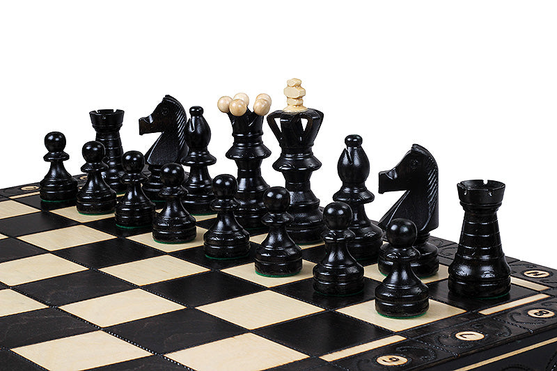 Ambassador New Line Chess Set Black - 55x55cm Premium Folding Set – image 15