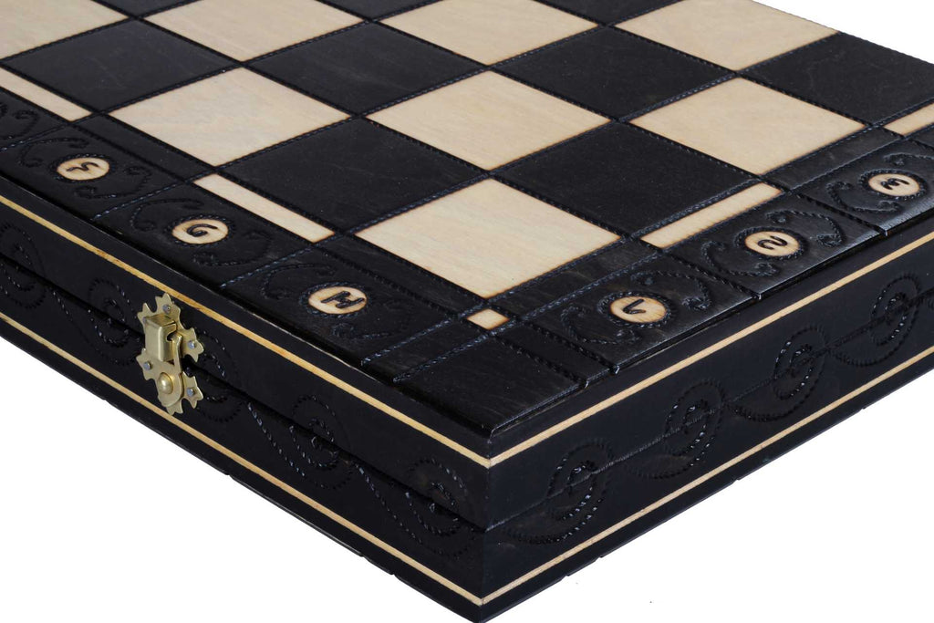 Ambassador New Line Chess Set Black - 55x55cm Premium Folding Set – image 10