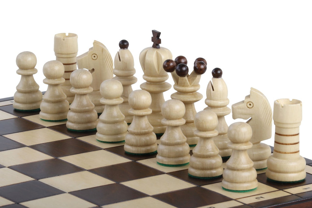 PEARL Chess Set Large 42x42cm – Traditional Hornbeam Folding Board