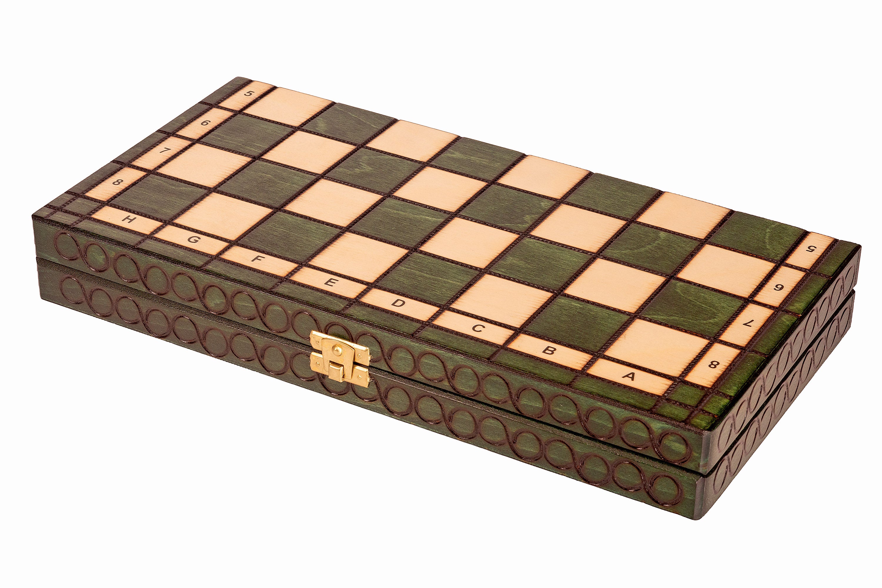 Small Pearl Chess Set with Insert — Green, 36×36 cm – image 10