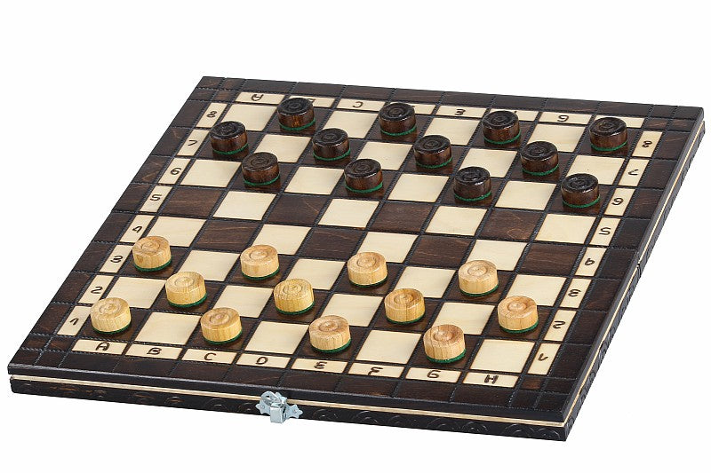 Chess & Checkers 2-in-1 Cherry Wood Set – Compact Folding Travel Case – image 7