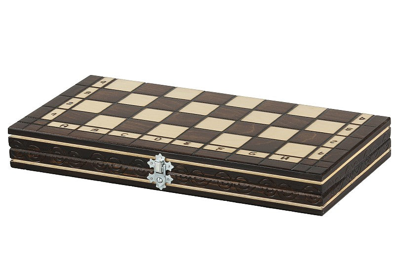 Chess & Checkers 2-in-1 Cherry Wood Set – Compact Folding Travel Case – image 8