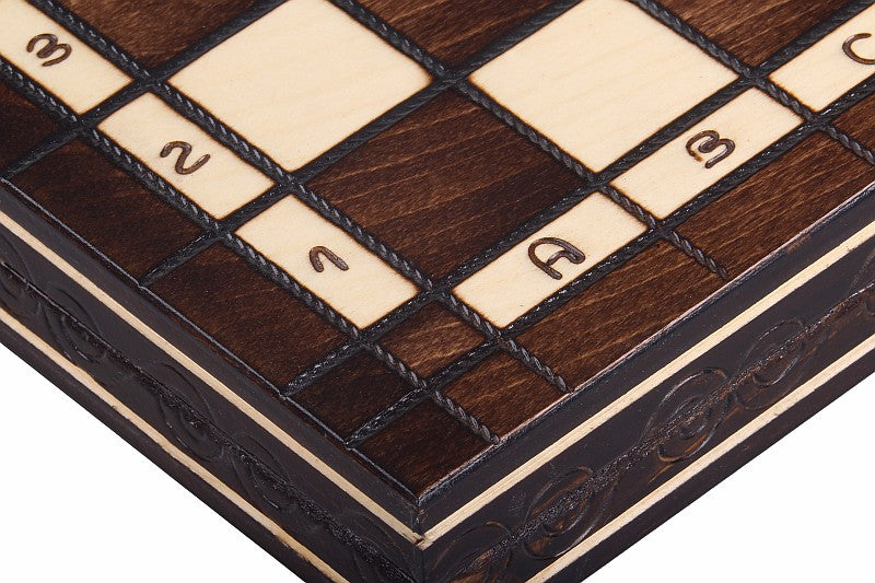 Chess & Checkers 2-in-1 Cherry Wood Set – Compact Folding Travel Case – image 3