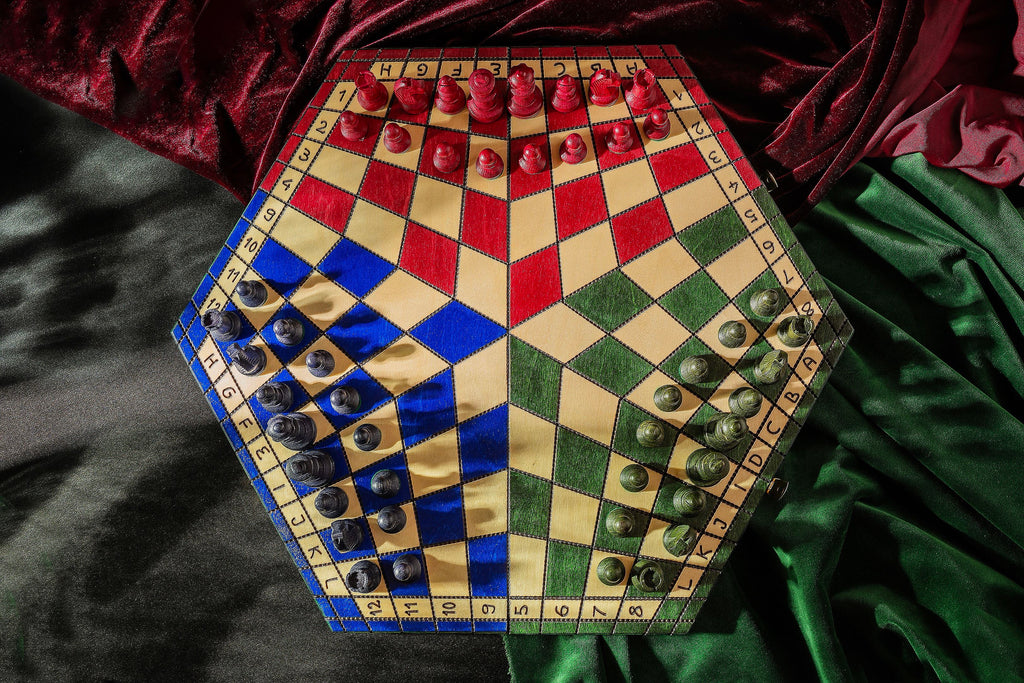 Three Player Chess Large - Hexagonal Tricolor Complete Set – image 4