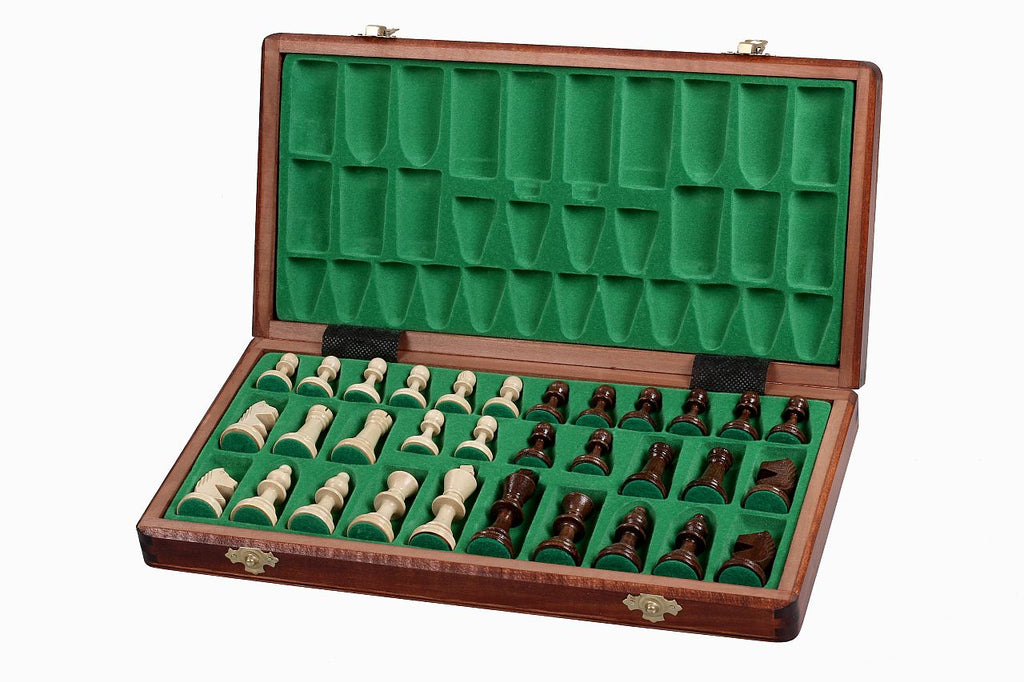 Tournament Chess Set No.3 35x35cm – Mahogany & Sycamore Inlaid Board – image 6