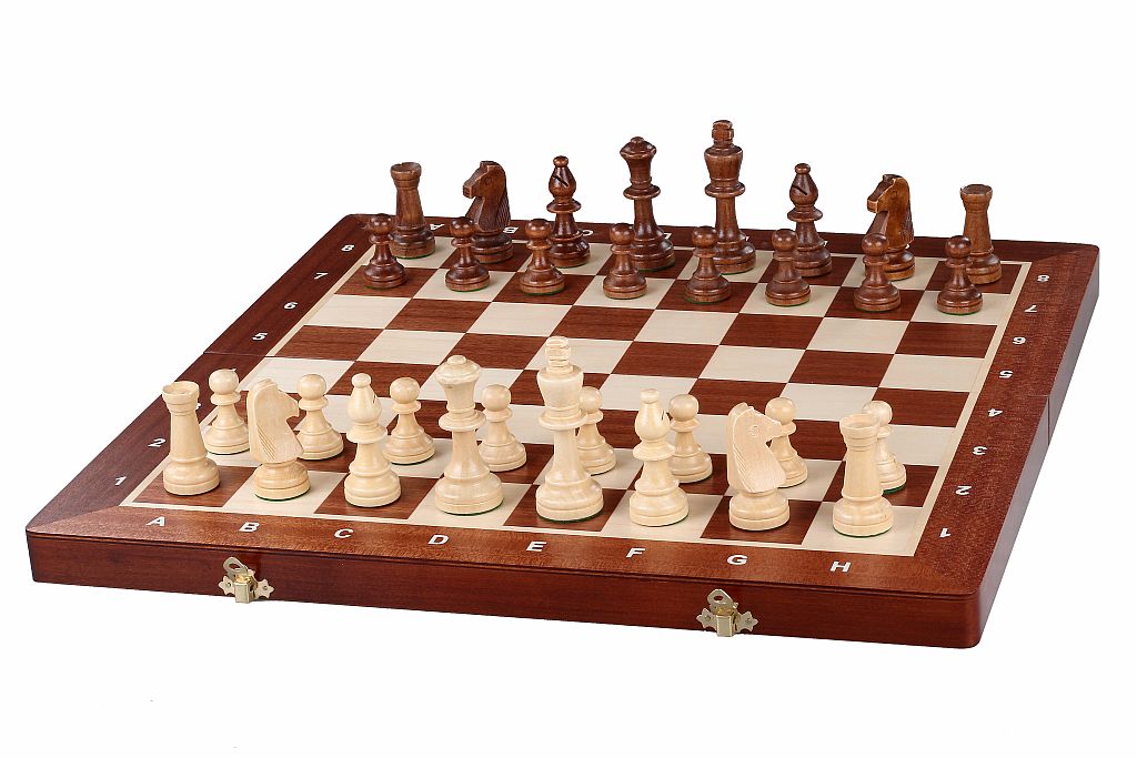Tournament Chess Set No.5 – Sunrise Inlaid Board & Staunton Pieces – image 3