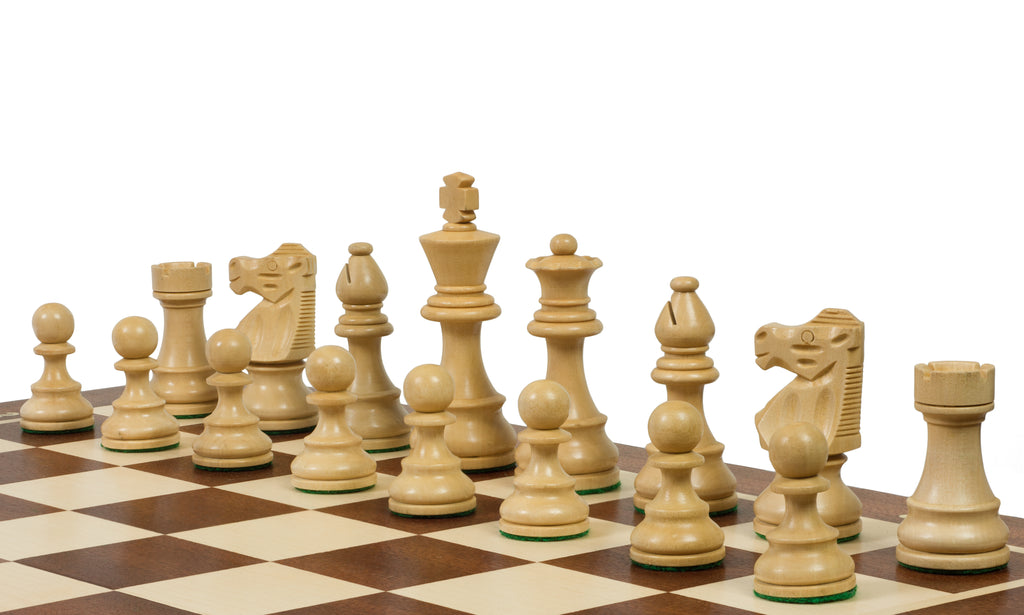 Chess Set No.6 – Sapele Board + 3.75" French Acacia Pieces